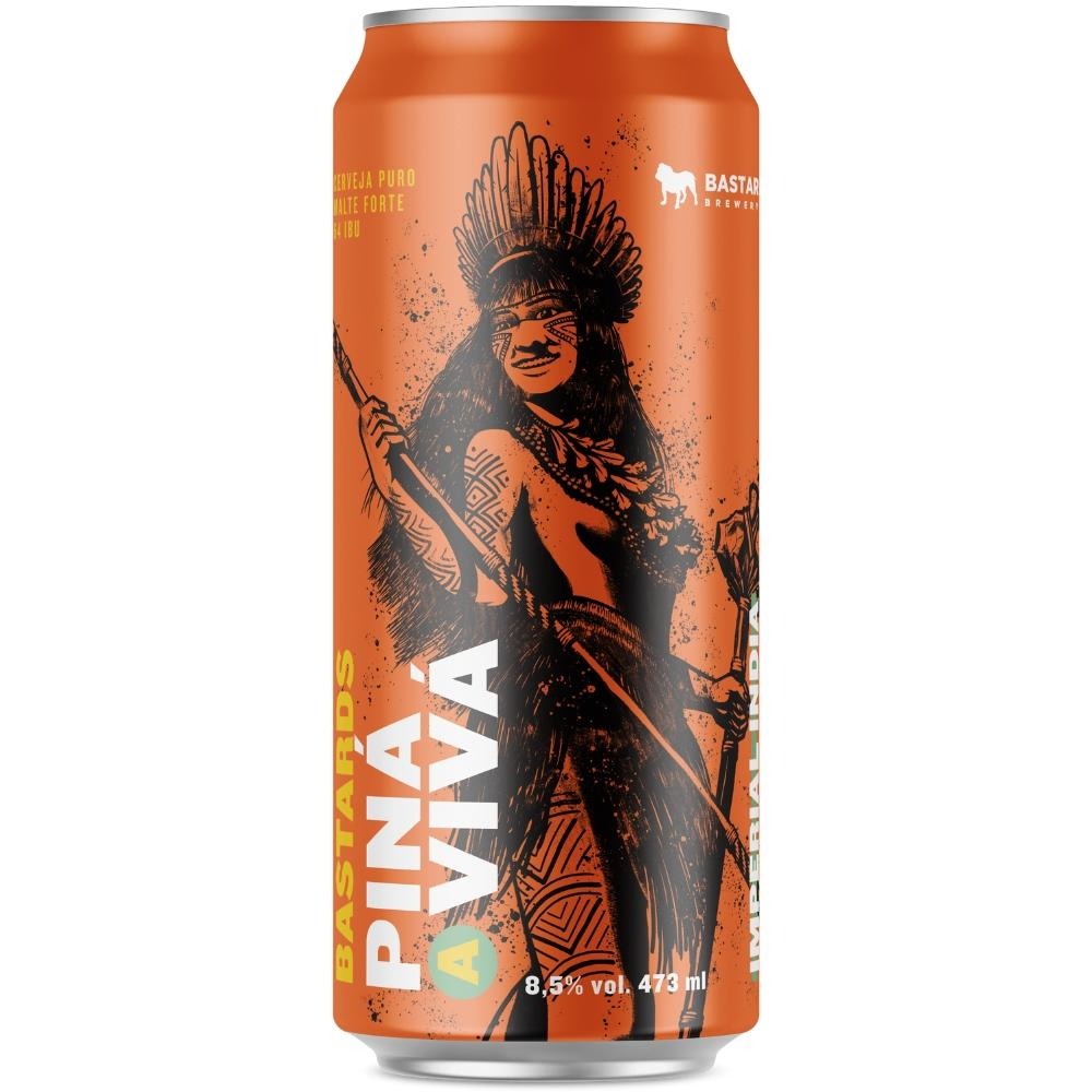 Cerveja Artesanal Piná a Vivá - Imperial India Pale Lager - Bastards Brewery - 473ml